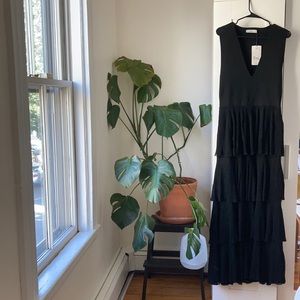 Zara NWT tiered black dress